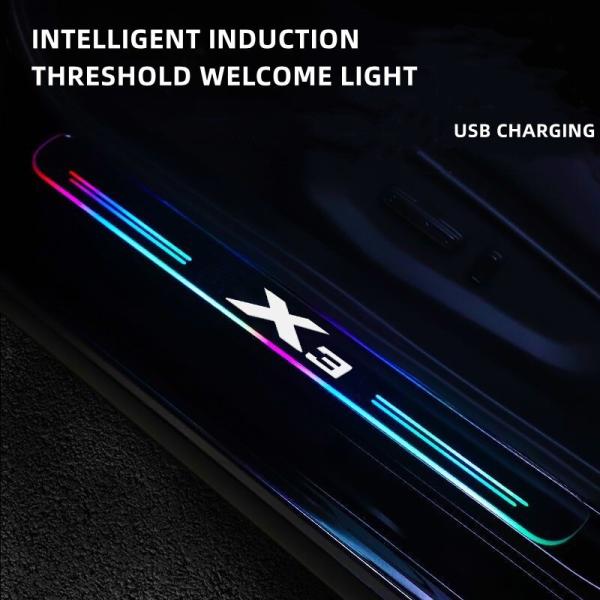 BMW LEDフットボード ダイナミック 光沢色 ボードライト X3 E83 F25 G01用のペダ...