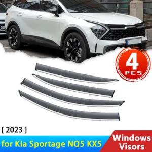 SPORTAGE NQ5 V KX5 2023のデフレクター サイドウィンドウ 雨 アイブロウ ガラ...