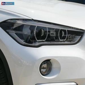 BMW 2 個ヘッドライト保護フィルムヘッドランプクリア黒TPU X1F48 2015-現在 202...