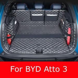 BYD ATTO 3 EV 2022 2023カスタムトランクマットレザー丈夫貨物ライナーブーツカー...