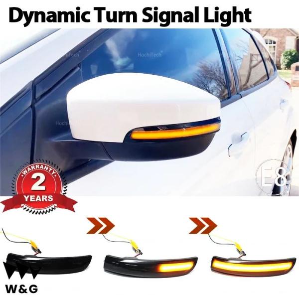 2Pieces ダイナミックウィンカー LED 方向指示灯 サイドミラー インジケーター フォード ...