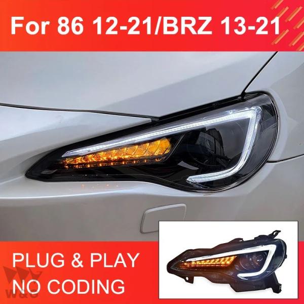 1PAIR LED ヘッドライト アセンブリ トヨタ 86 スバル BRZ 2012-2021 ヘッ...