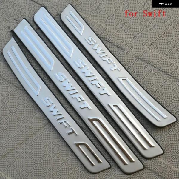 【並行輸入品】 カーアクセサリー ステンレス スカッフプレート /ドアシルペダル BIENVENID...