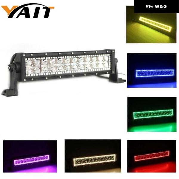 並行輸入品 13.5インチ 72W LED ライトバー RGBハローリング付き LED ハザード灯 ...