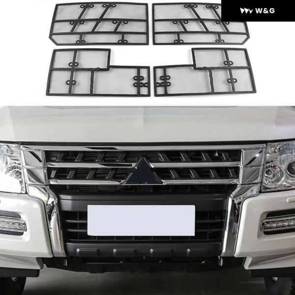 並行輸入品 車用フロント グリル ネット 虫よけ メッシュカバー 三菱 パジェロ V93 V97 2...