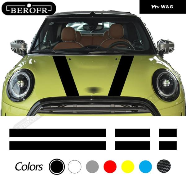 並行輸入品 ブラック ホワイト レッド カー ボンネット ストライプ フードボディ ビニール デカー...