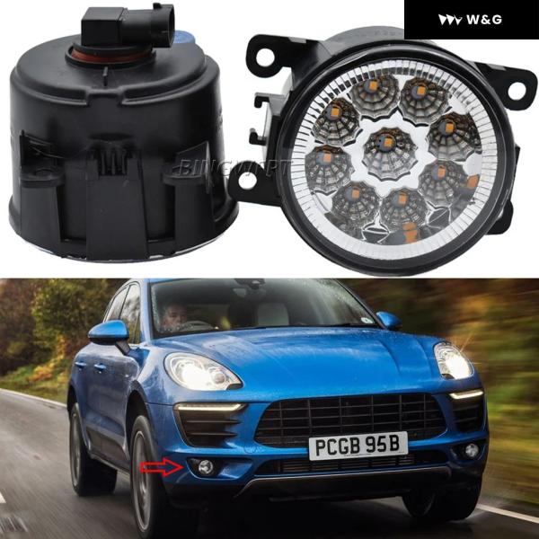 並行輸入品 2個 LED フォグライト DRL ポルシェ マカン 95B 2015 2016 201...