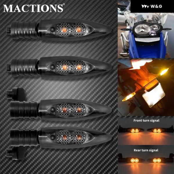 並行輸入品 オートバイブラックLEDフロントリアウィンカーライトインジケーターランプBMW F650...