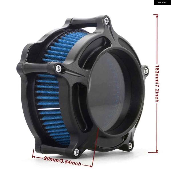 並行輸入品ブラック クラリオン エアクリーナー フィルター ハーレー ファットボブ FXFB 107...