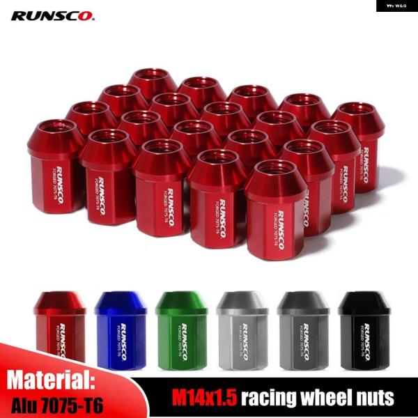 並行輸入品ホイールラグナット M14X1.5/M14X1.25 レーシングホイールナット 7075-...