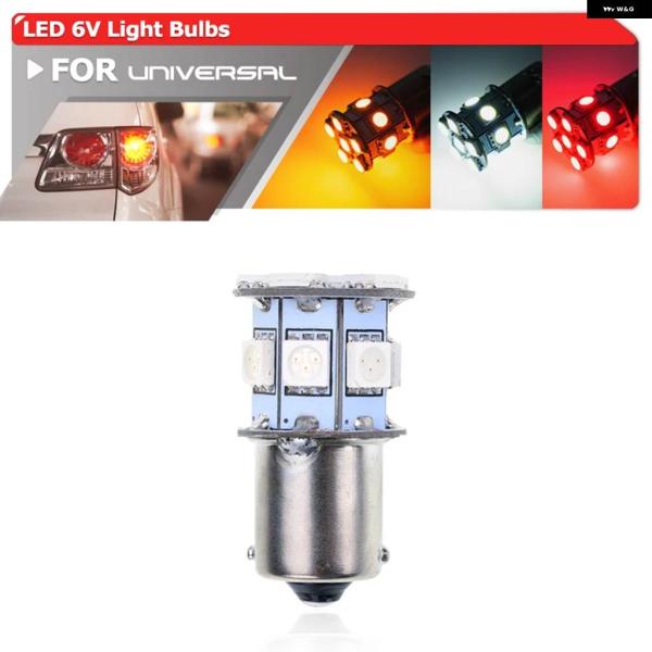 並行輸入品1X 6V LED 電球 交換用 イエロー/レッド/ホワイト 1156 S25 7506 ...