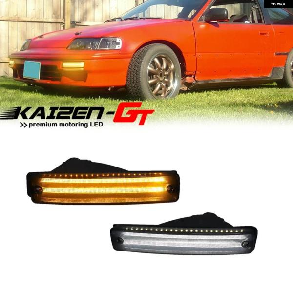 並行輸入品CANバス スイッチバック アンバー キセノン ホワイト LED 車 フロント バンパー ...