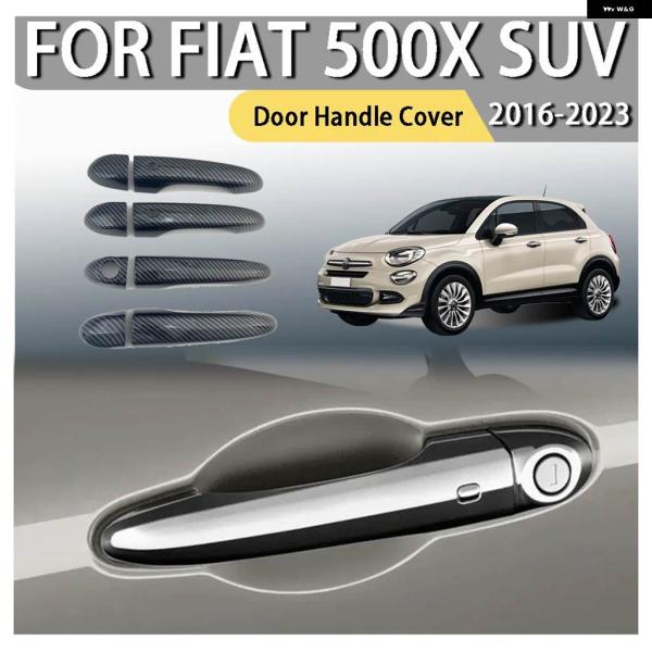 並行輸入品車 装飾 ドアハンドル カバー トリム フィアット 500X SUV 2016 - 23 ...