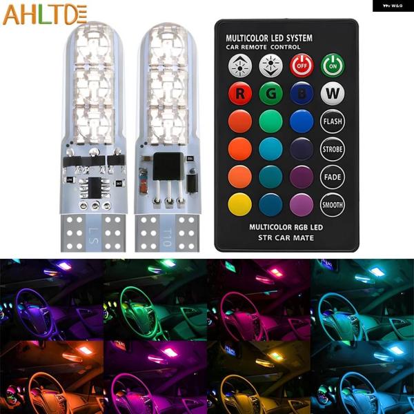 並行輸入品 T10 防水 W5W 5050 6SMD 12V リモコン RGB 501 194 16...