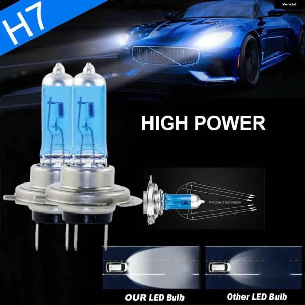 並行輸入品 2個 H7 100W 55W 12V 6000K ハロゲン光源 H7 バルブ パーキング...