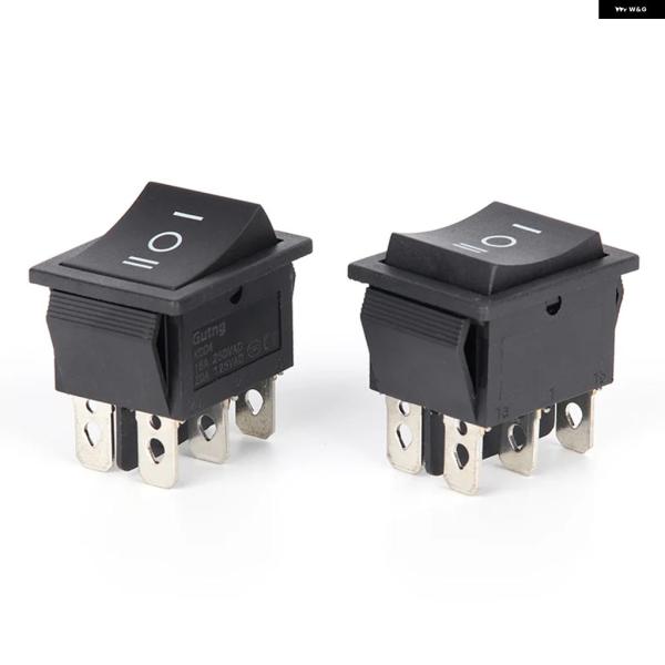 並行輸入品 2個ロッカースイッチ 6ピン 3ポジション ON/OFF/ON AC 20A/125V ...