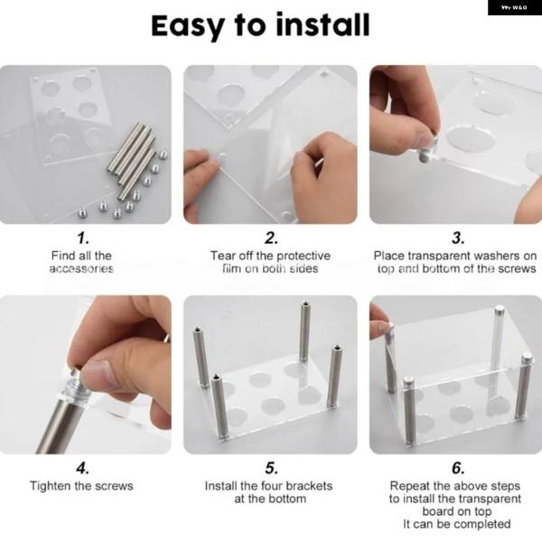 並行輸入品 フレーバー カートリッジ ホルダー 丸型 サポート 6個 パックアクリル 収納 ラック ...