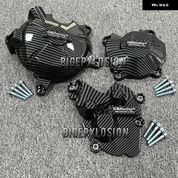 並行輸入品 2025 ZX-636 カーボンプリント オートバイ バイク エンジン カバー カワサキ...