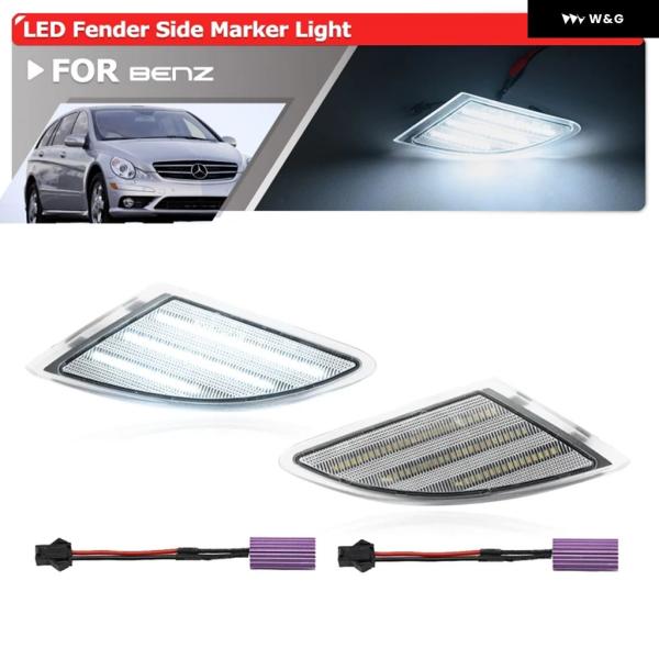 並行輸入品 OEM#A2518200121 フロント バンパー ホワイト LED フェンダーリピータ...