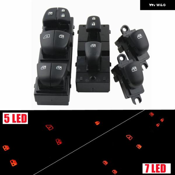 並行輸入品 パワーウィンドウスイッチ 4ウィンドウ LED コントロール ガラスリフター ボタン 日...