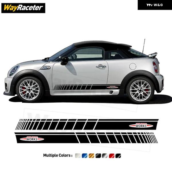 並行輸入品 2枚セット ジョン クーパー ワークス グラフィック ビニール デカール ドア サイド ...