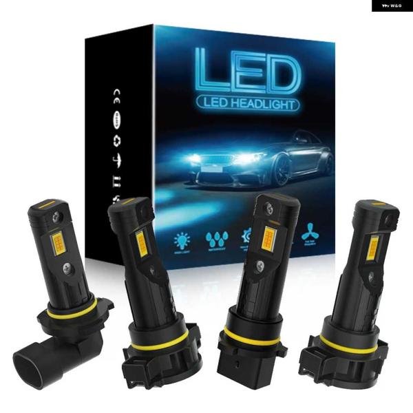 並行輸入品AILEO 2個 LED フォグランプ バルブ 5202 H16 EU 5205 PSX2...