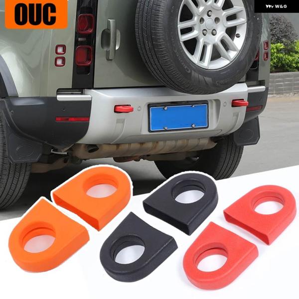 並行輸入品2PCS ゴム製車リアトレーラー牽引フックリング カバー ランドローバー ディフェンダー ...