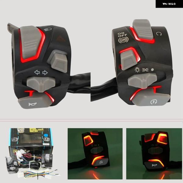 並行輸入品7/8インチ オートバイ スイッチ ホーン ボタン ウィンカー フォグランプ スタート ハ...
