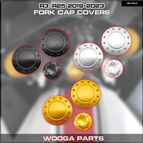 並行輸入品R3 フォーク キャップカバー ヤマハ YZF R3 R25 MT03 MT25 2014...