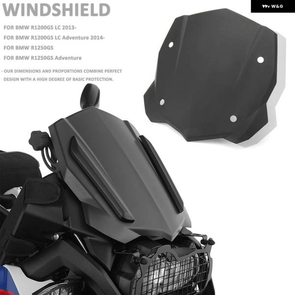並行輸入品R1250GS アドベンチャー バイク ウィンドシールド ウィンドスクリーン ブラック B...