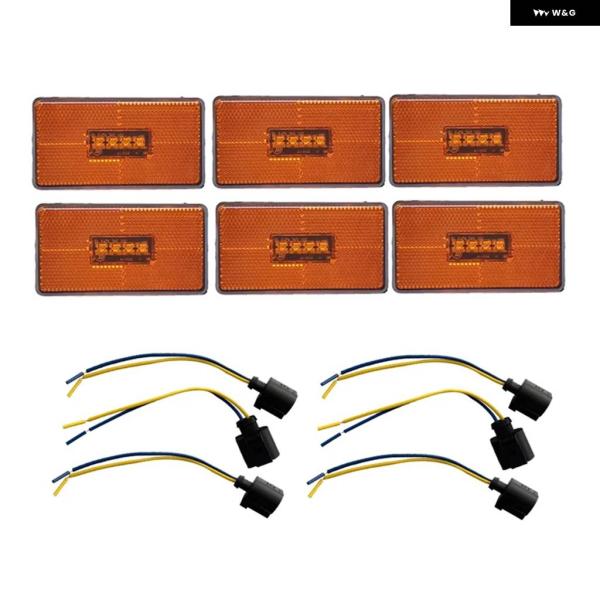 並行輸入品6個 4LED サイド マーカーライト 2052119 スカニア 5 6シリーズ P R ...