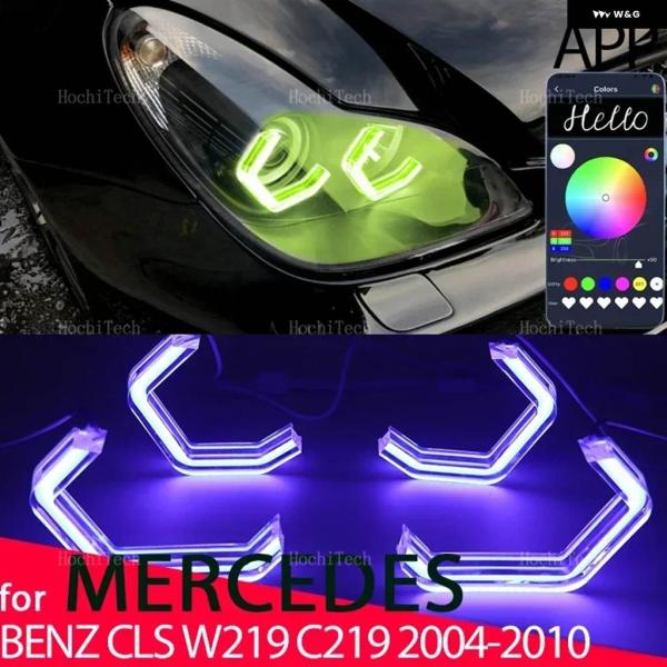 並行輸入品RGB M4 スタイル アプリ コントロール LED エンジェルアイズ リングランプ 車用...