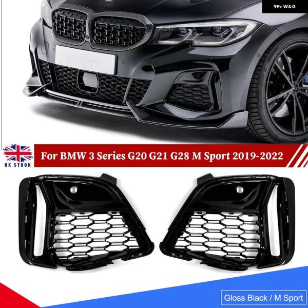 並行輸入品M スポーツ スタイル フロント フォグランプ グリル BMW 3シリーズ G20 G22...