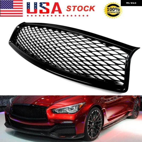 並行輸入品インフィニティ Q50 セダン 2014-2017 フロントアッパー バンパー グリル 6...