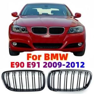 BMW 3シリーズ E90 E91 2009-2012 グリルフロント ラインダブルスラット カー用...