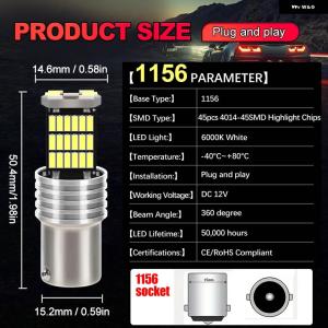 並行輸入品 6000K 車用 LED デイタイ...の詳細画像2