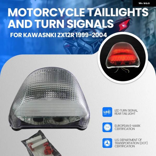 並行輸入品 カワサキ ZX12R 1999-2004 オートバイ テールライト LED ウインカー ...