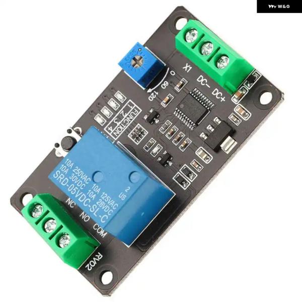 並行輸入品 DC 5V/12V/24V ディレイタイマーリレー セルフロック式 ディレイオンオフタイ...