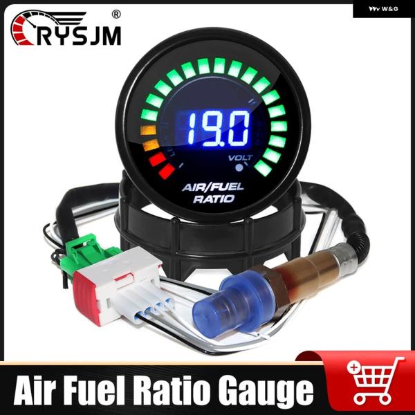 並行輸入品 2インチ 52MM 空燃比計 2イン1 電圧計 AFR 車載ゲージ 狭帯域O2オキシセン...
