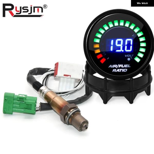 並行輸入品 52MM 空燃比計 LED デジタル ディスプレイ スモーク カーゲージ ワイドバンド ...
