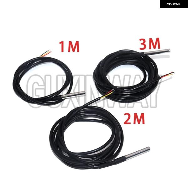 並行輸入品 ステンレス 防水 DS18B20 1/2/3M ネジ式温度プローブ温度センサー 18B2...