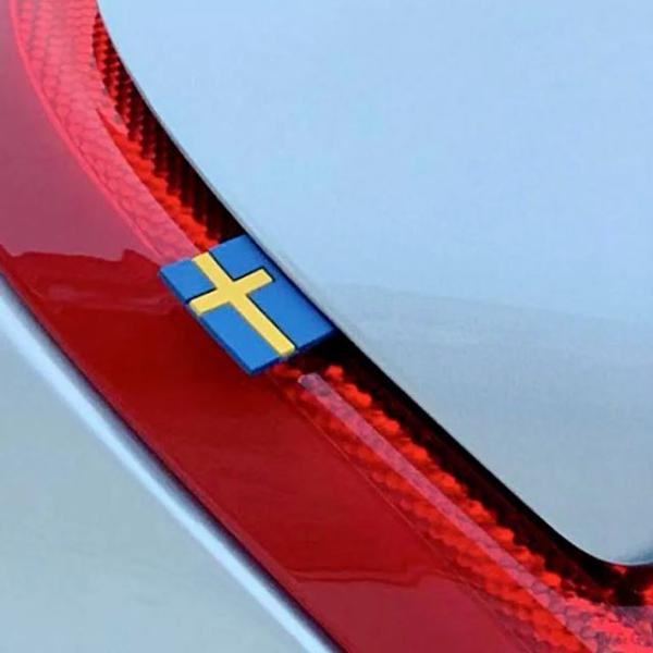 3Dステッカースウェーデン国旗ゴムボルボフロントグリルトランクリッドマークRefit カスタムパーツ...