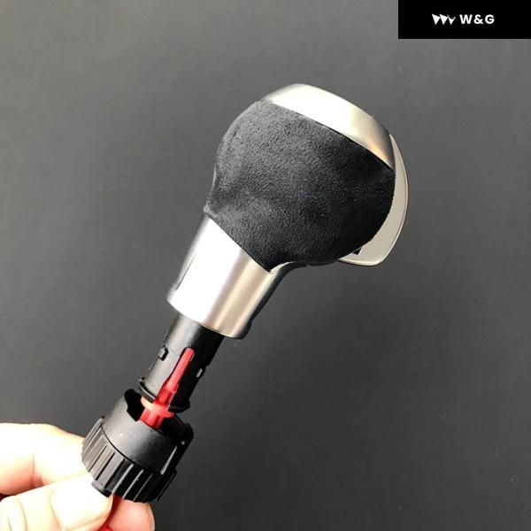 並行輸入品 1個 クロームマット ギア シフト ノブ DSGカバー キャップ レッド VW ゴルフ ...