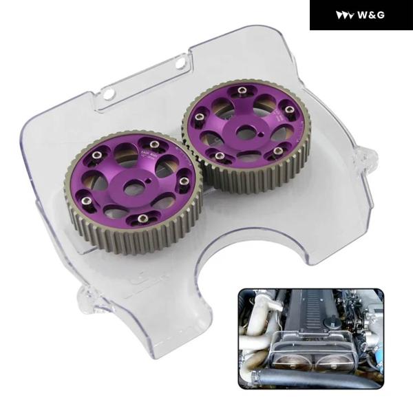 並行輸入品 レッド/ブルー/パープル カム プーリー + カムカバー トヨタ スープラ JZA70 ...