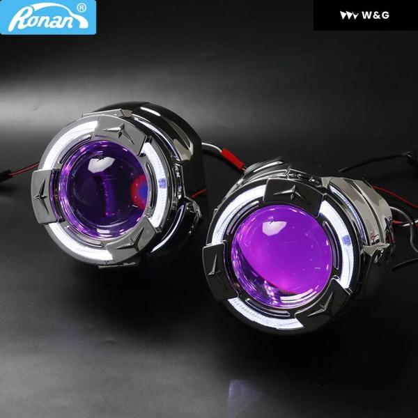 並行輸入品 3.0インチ メタルバイ キセノン プロジェクターレンズ ヘッドライト ホワイトエンジェ...