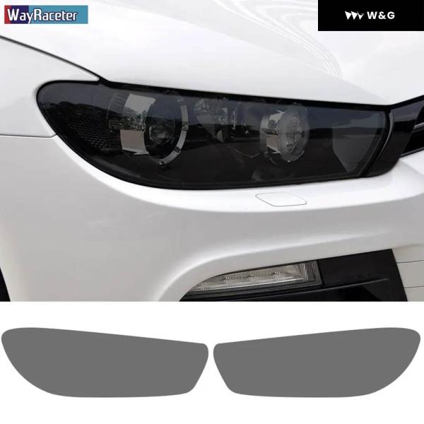 並行輸入品 車用 ヘッドライト フィルム フロントライト クリア スモークブラック TPU ステッカ...