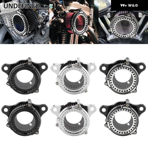 並行輸入品 オートバイ バイク エアクリーナー インテーク フィルター アルミ 小型 クリア ハーレ...