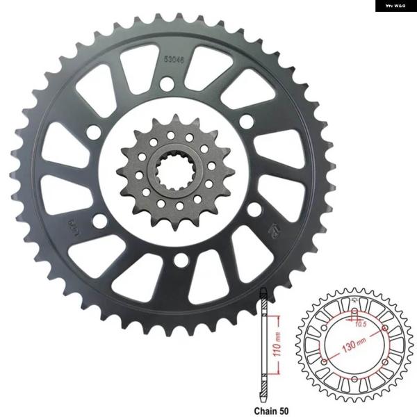 並行輸入品LP 530 CNC 16T 46T フロントリア バイク スプロケット ヤマハ FZ6 ...