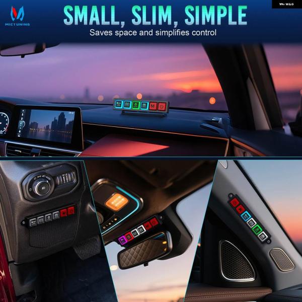 並行輸入品4ギャングスイッチ パネル カラーコード付きバックライト付きシリコン ボタン 60A回路ブ...