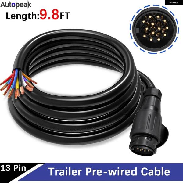 並行輸入品13ピンプラグ配線済み ケーブル トレーラー キャラバン3メートル13コア ケーブル 牽引...